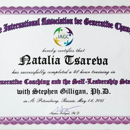 Самолидерство IAGC Царева НВ